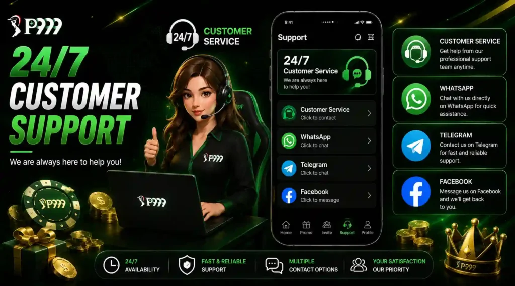 P999 Game - 24/7 Customer Support
