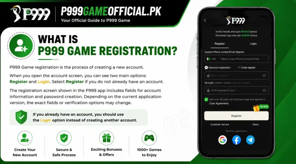 P999 Game Register