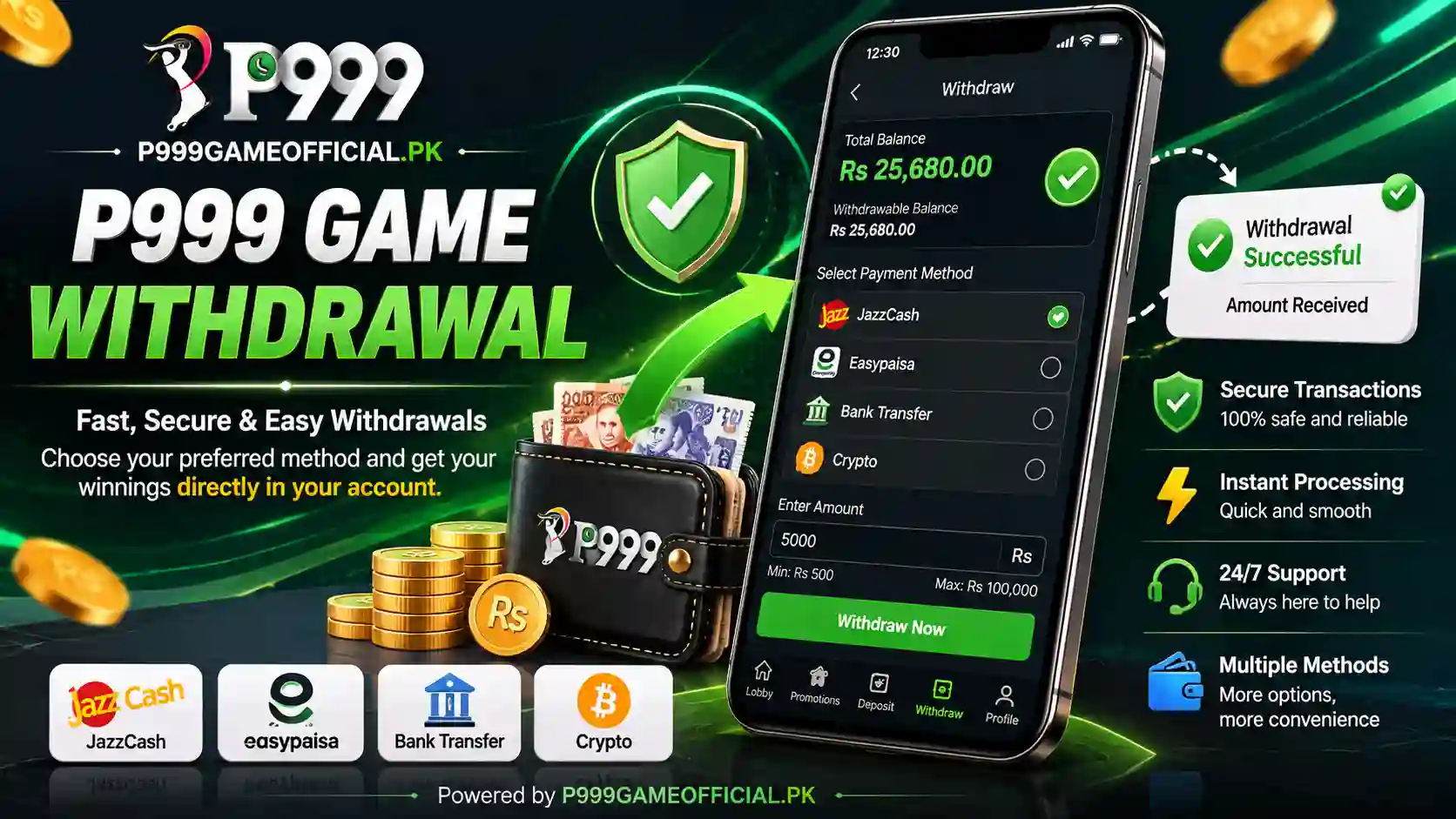 P999 Game Withdrawal